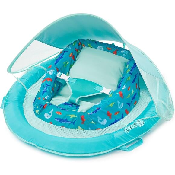 NEW SWIMWAYS INFANT SPRING FLOAT WITH SUN CANOPY, 3-9 Months - Picture 1 of 6